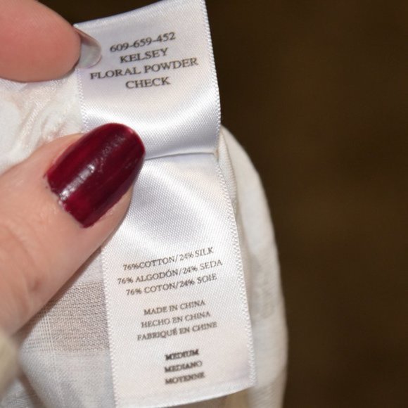 SOLD - NWOT Rails Kelsey Floral Check Button Up Silk Blend Blouse Sz M - Picture 8 of 8